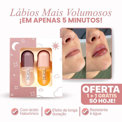 Voluminizador de Lábios com Vitamina E - Derol™ Kit | 1+1 GRÁTIS