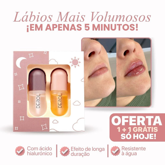 Voluminizador de Lábios com Vitamina E - Derol™ Kit | 1+1 GRÁTIS