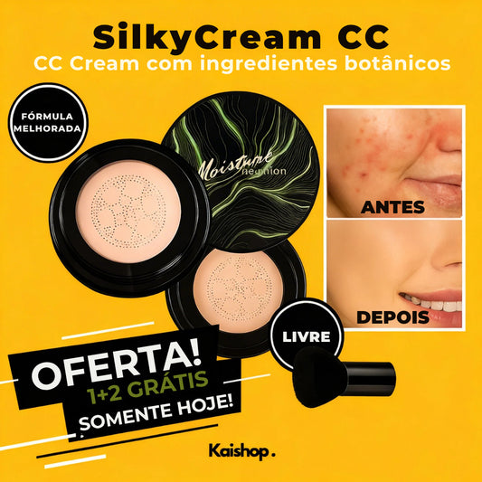 Base de Maquilhagem SilkyCream CC + Pincel de Oferta (1 + 2 GRÁTIS)