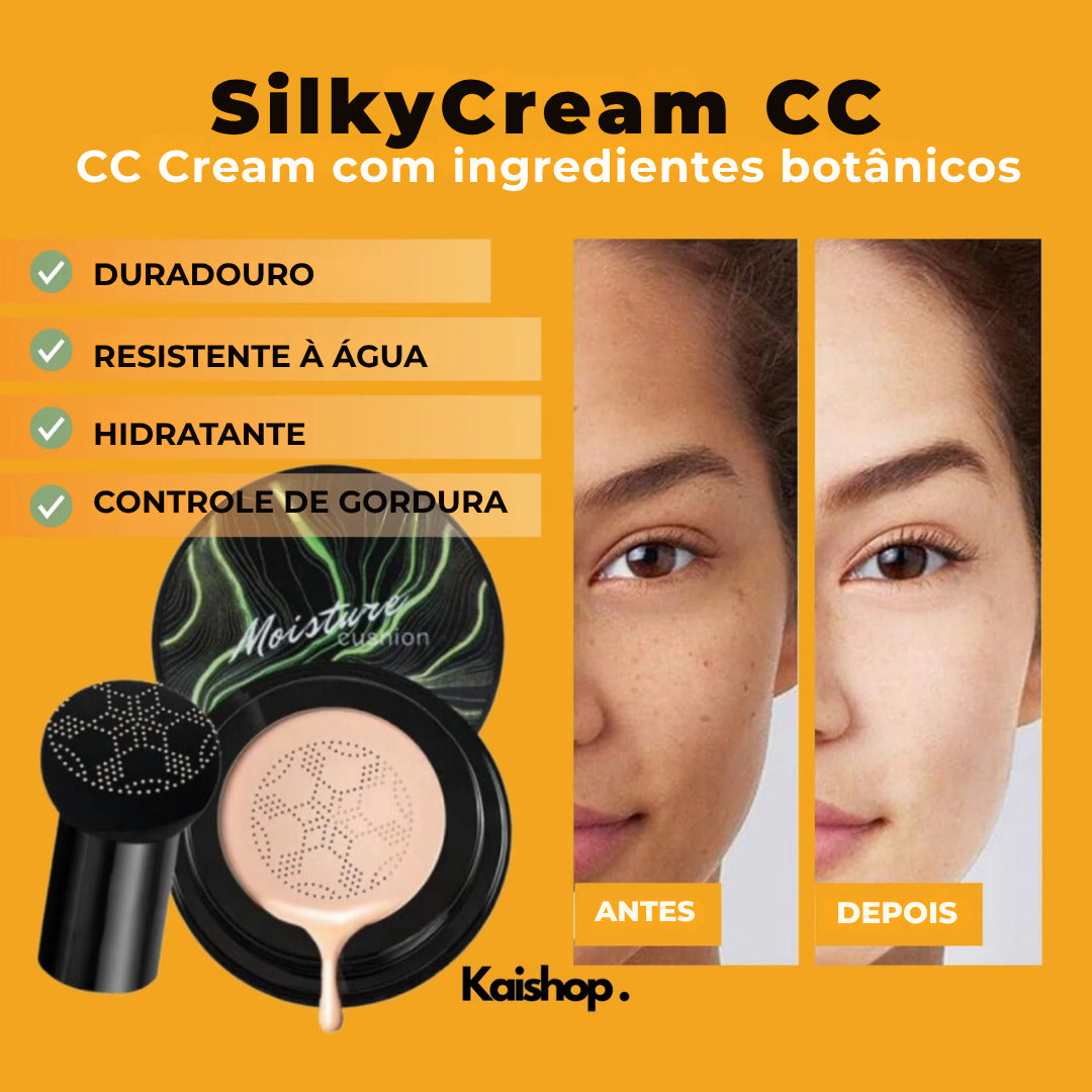 Base de Maquilhagem SilkyCream CC + Pincel de Oferta (1 + 2 GRÁTIS)