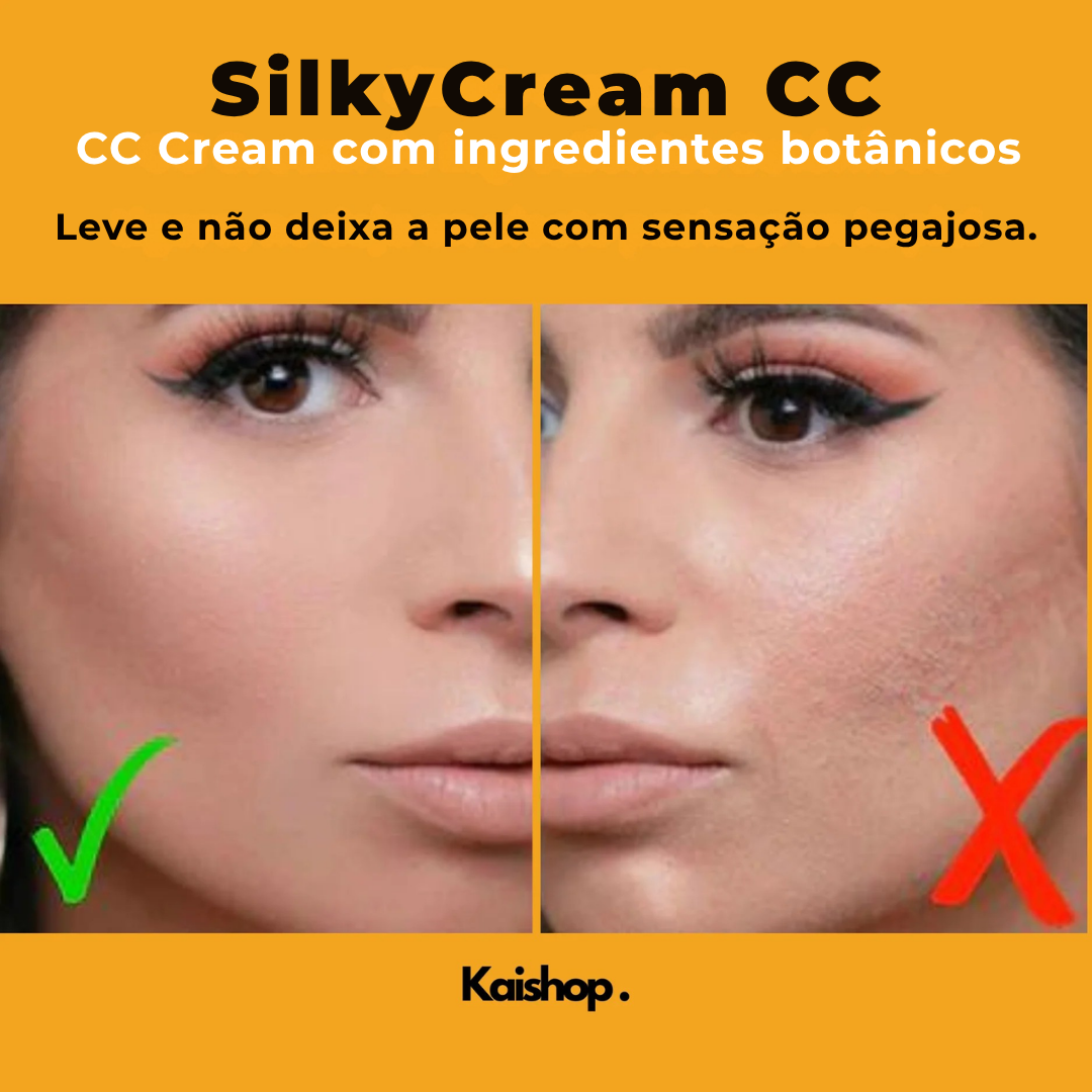 Base de Maquilhagem SilkyCream CC + Pincel de Oferta (1 + 2 GRÁTIS)